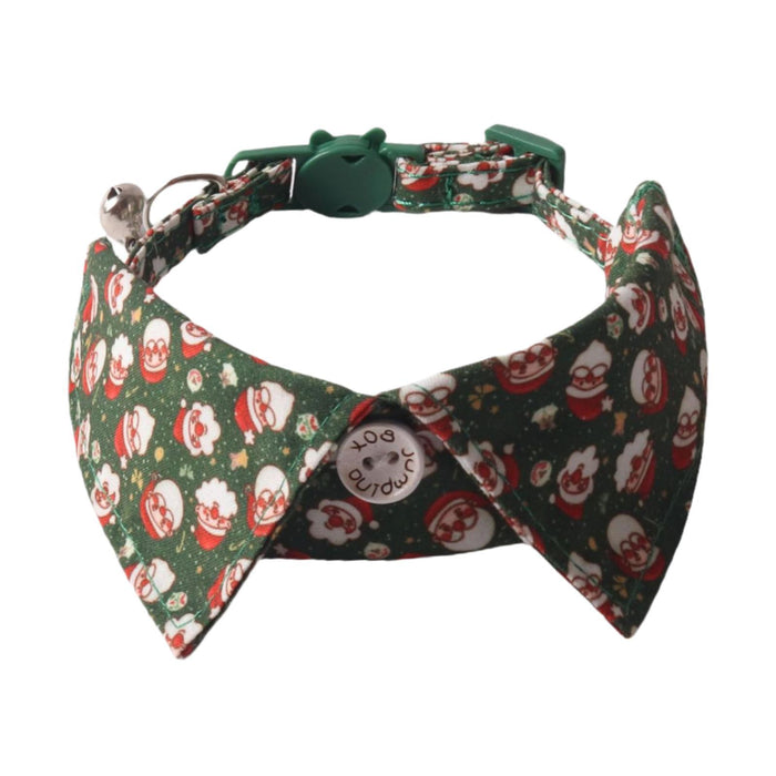 Crofta Christmas Cat Bowtie Adjustable Festive Cat Accessory for Kittens Small Dogs green