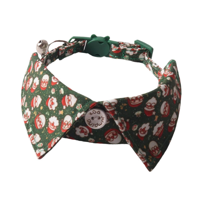 Crofta Christmas Cat Bowtie Adjustable Festive Cat Accessory for Kittens Small Dogs green