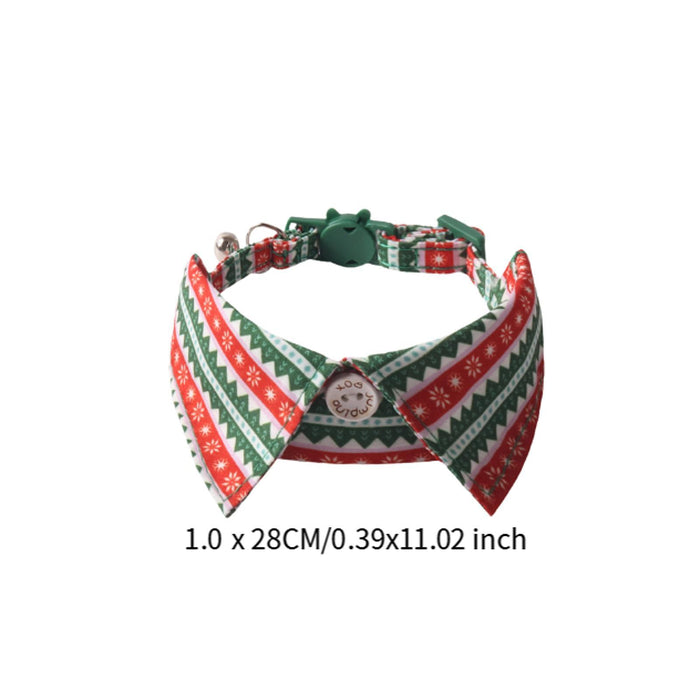 Crofta Christmas Cat Bowtie Adjustable Festive Cat Accessory for Kittens Small Dogs strips