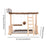 Crofta Wooden Bird Playground Exercise Activity Center for Cage Accessories Conures