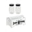 Crofta Pet Treat Holder with 2 Jars Convenient Cat Food Container with 2 Treat Jars white