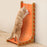 Crofta Cat Scratch Post Lounge Bed L Scratcher Felt Gifts Wood Cardboard Pad orange