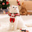 Crofta Knitting Cat Collar Handmade Adjustable Decorative Neckwear Necklace for Cat Snowman