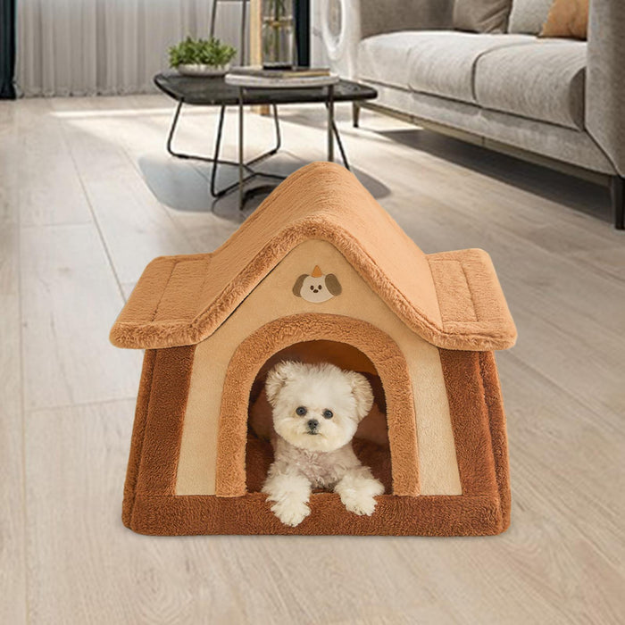 Crofta Dog House Indoor Non Slip Bottom Soft Puppy Bed for Puppy Indoor Cats Kitten S