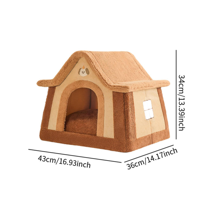 Crofta Dog House Indoor Non Slip Bottom Soft Puppy Bed for Puppy Indoor Cats Kitten S