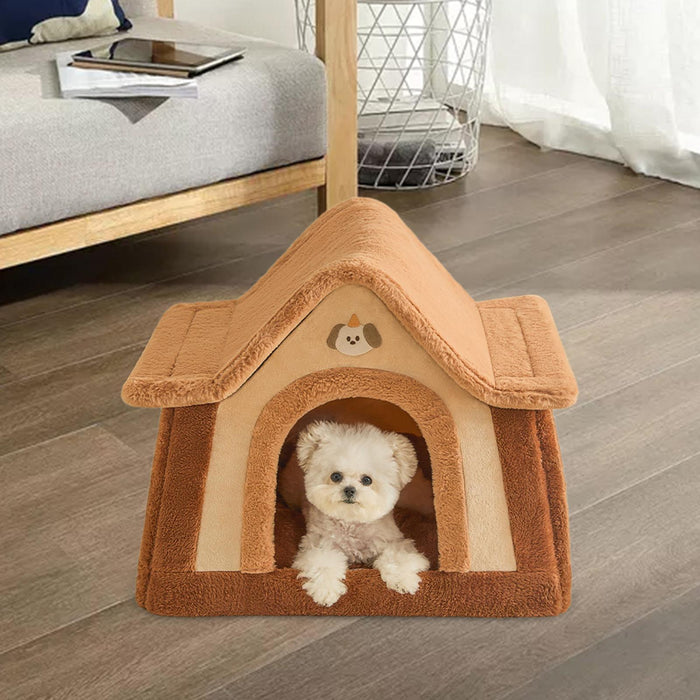 Crofta Dog House Indoor Non Slip Bottom Soft Puppy Bed for Puppy Indoor Cats Kitten M