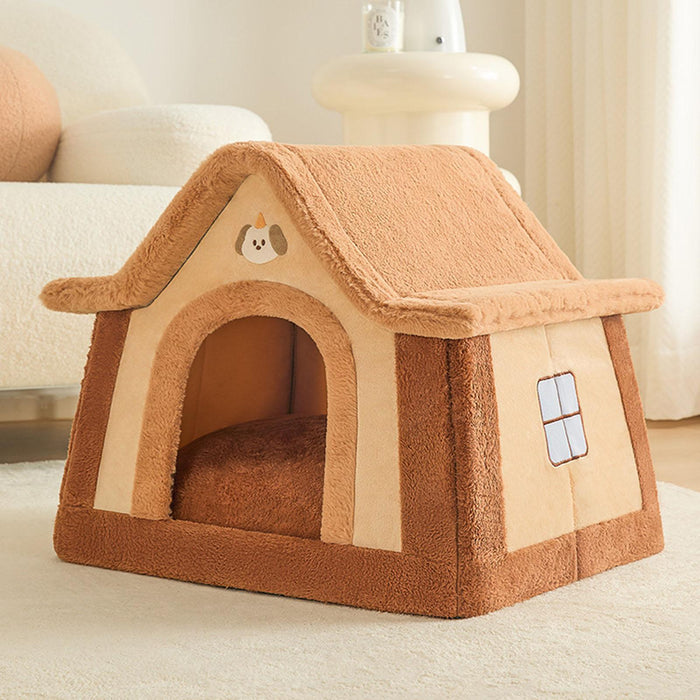 Crofta Dog House Indoor Non Slip Bottom Soft Puppy Bed for Puppy Indoor Cats Kitten L