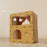 Crofta Cat Scratcher House Hideaway Cardboard Cat House Kitten Pet Gift Indoor Cats without door curtain