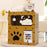 Crofta Cat Scratcher House Hideaway Cardboard Cat House Kitten Pet Gift Indoor Cats With door curtain