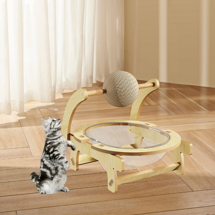 Crofta Wooden Space Capsule Cat Bed Activity Center Pet Supplies Hammock for Kitten