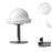 Crofta Lollypop Lamp Ambient Table Lights Glass Bedside Lamp for Dresser Party Home white