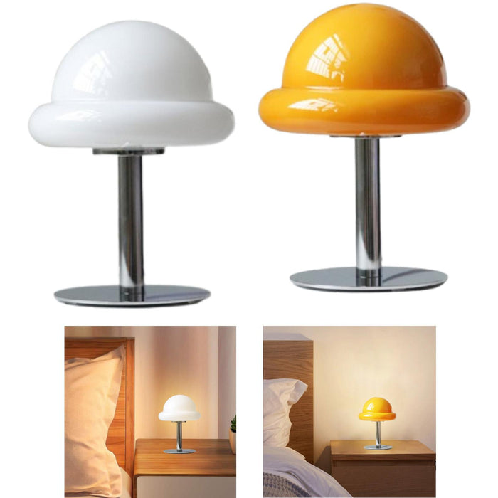 Crofta Lollypop Lamp Ambient Table Lights Glass Bedside Lamp for Dresser Party Home white