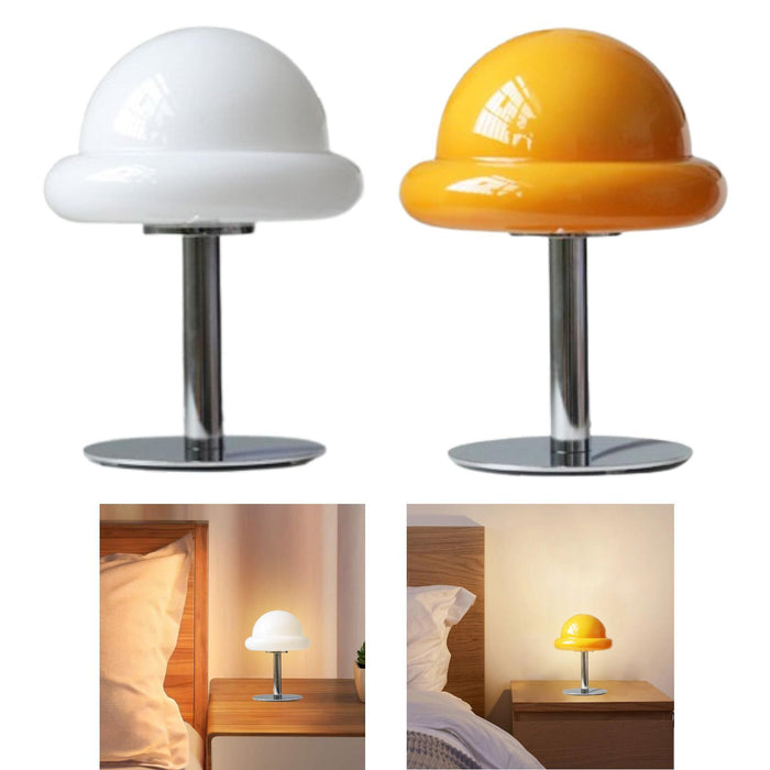 Crofta Lollypop Lamp Ambient Table Lights Glass Bedside Lamp for Dresser Party Home white