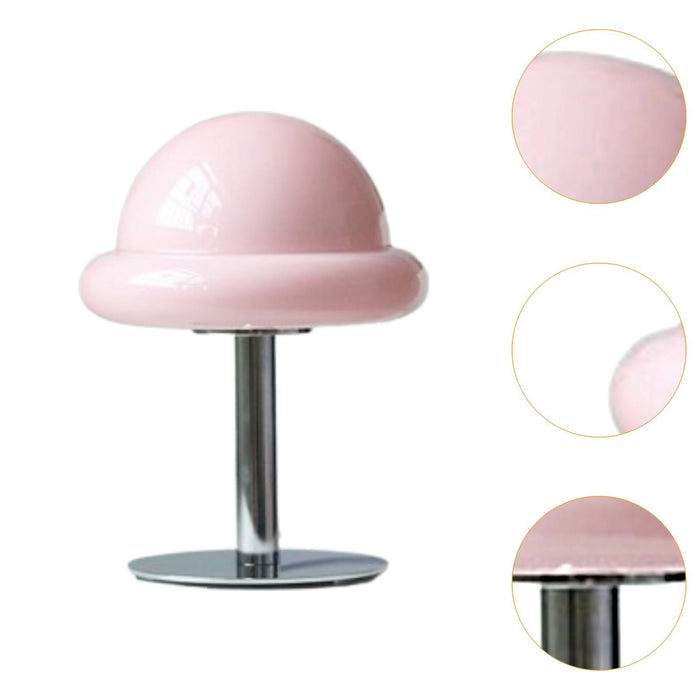 Crofta Mushroom Table Lamp Ambient Table Lights Retro for Bedside Desklight Dresser pink