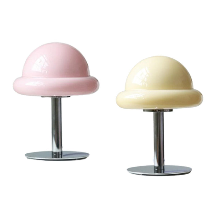 Crofta Mushroom Table Lamp Ambient Table Lights Retro for Bedside Desklight Dresser pink