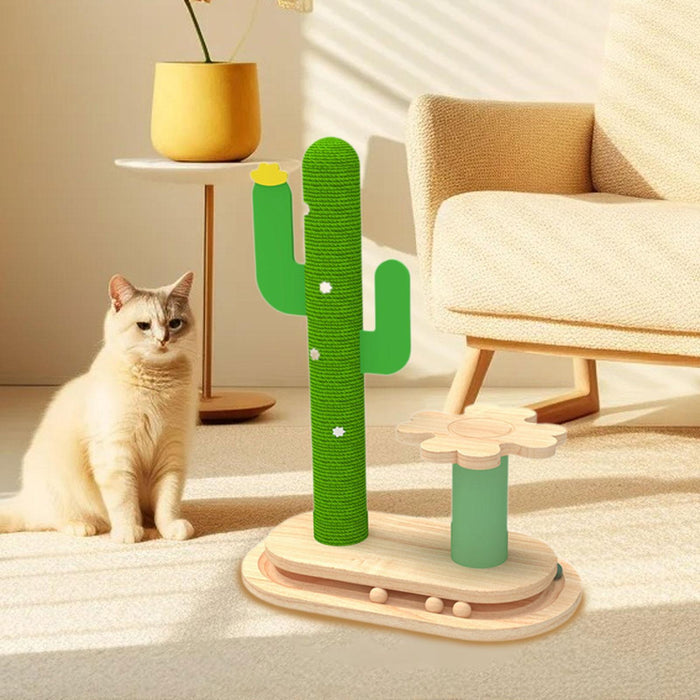 Crofta Cat Scratching Posts Pet Toy Wear Resistant Grinding Paws for Exercise Kitten with flower