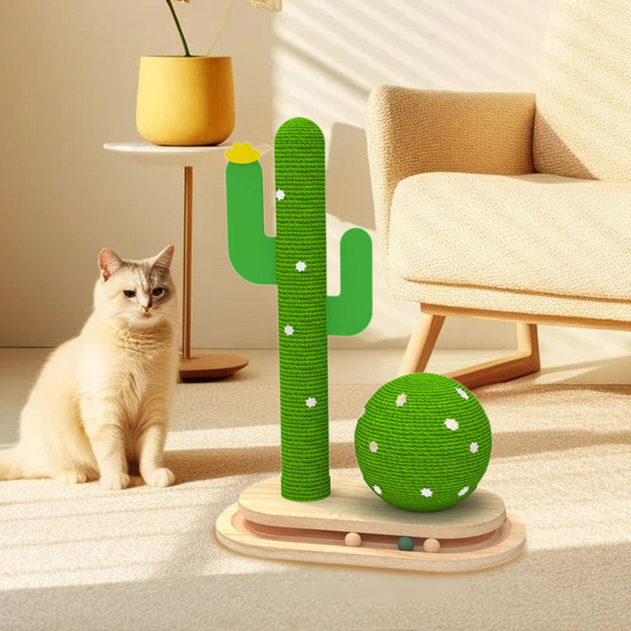 Crofta Cat Scratching Posts Pet Toy Wear Resistant Grinding Paws for Exercise Kitten with  ball