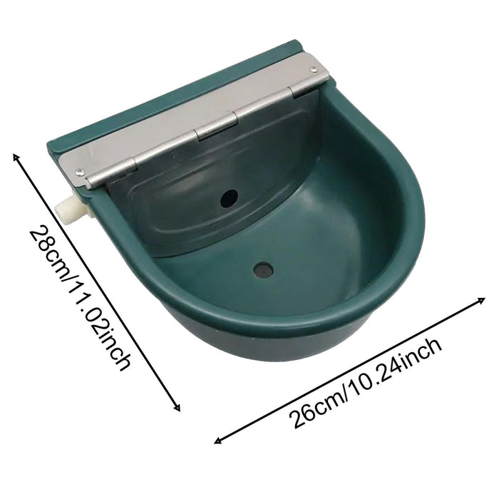 Crofta Automatic Water Bowl Pet Supplies Water Dispenser for Farm Animals Cow Sheep Metal lid