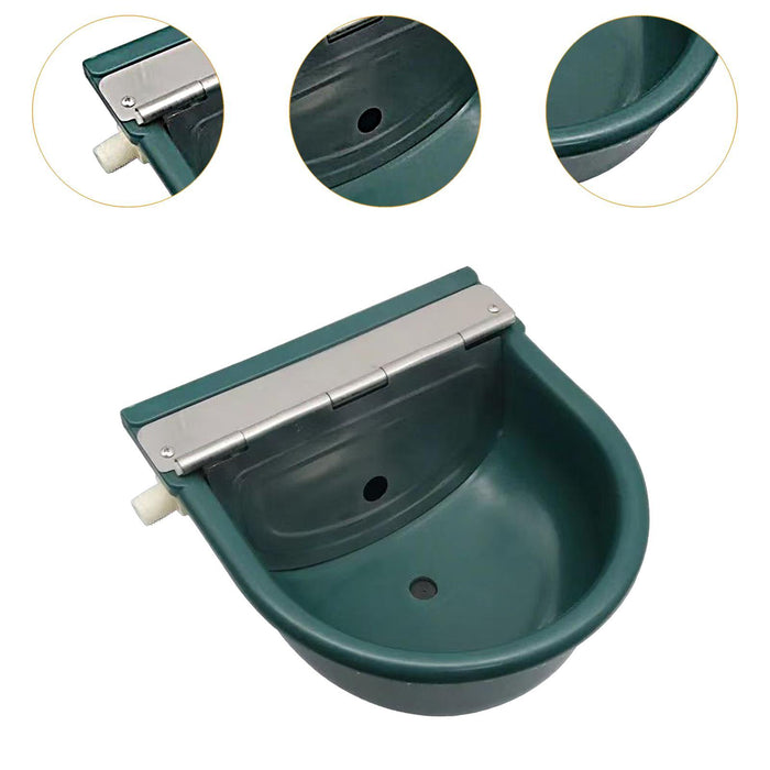 Crofta Automatic Water Bowl Pet Supplies Water Dispenser for Farm Animals Cow Sheep Metal lid