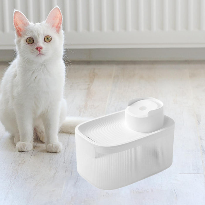 Crofta Cat Water Fountain Low Noise for Cats Water Bowl for Small Dogs Kitten Puppy White