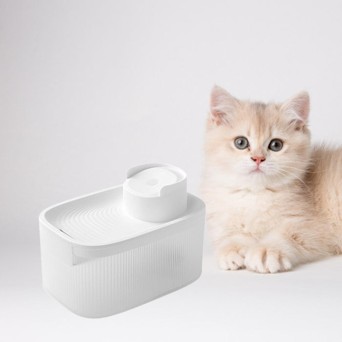 Crofta Cat Water Fountain Low Noise for Cats Water Bowl for Small Dogs Kitten Puppy White