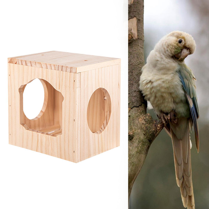 Crofta Bird House Ventilation Wooden Bird Habitat Box for Garden Viewing Garden Patio Decor S