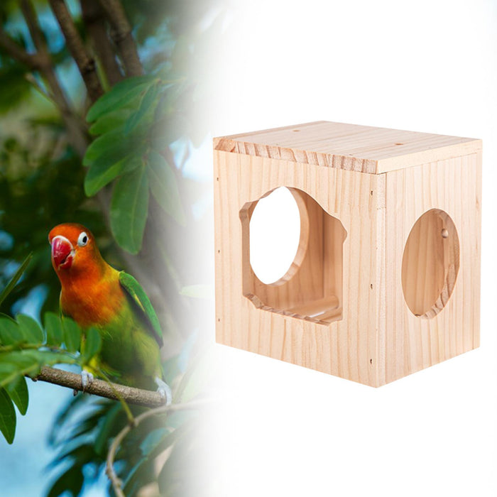 Crofta Bird House Ventilation Wooden Bird Habitat Box for Garden Viewing Garden Patio Decor S