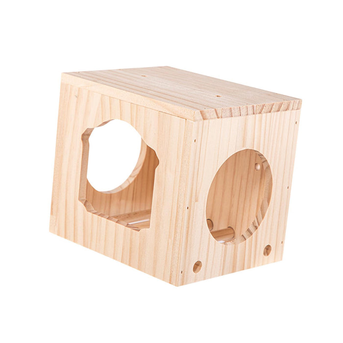 Crofta Bird House Ventilation Wooden Bird Habitat Box for Garden Viewing Garden Patio Decor L