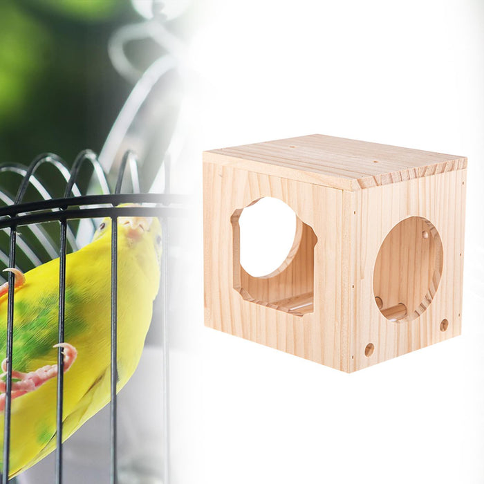 Crofta Bird House Ventilation Wooden Bird Habitat Box for Garden Viewing Garden Patio Decor L