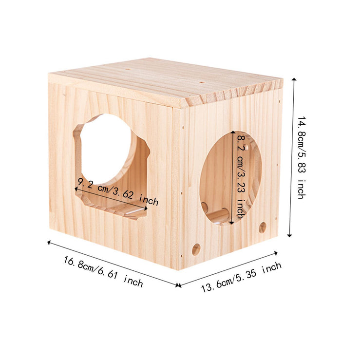 Crofta Bird House Ventilation Wooden Bird Habitat Box for Garden Viewing Garden Patio Decor L