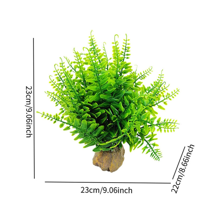 Crofta Artificial Plants Aquarium Decoration Realistic Fake Plants Artificial Stems 23x22x23cm