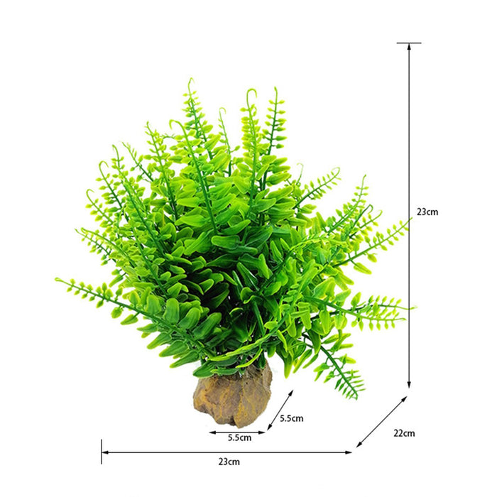 Crofta Artificial Plants Aquarium Decoration Realistic Fake Plants Artificial Stems 23x22x23cm