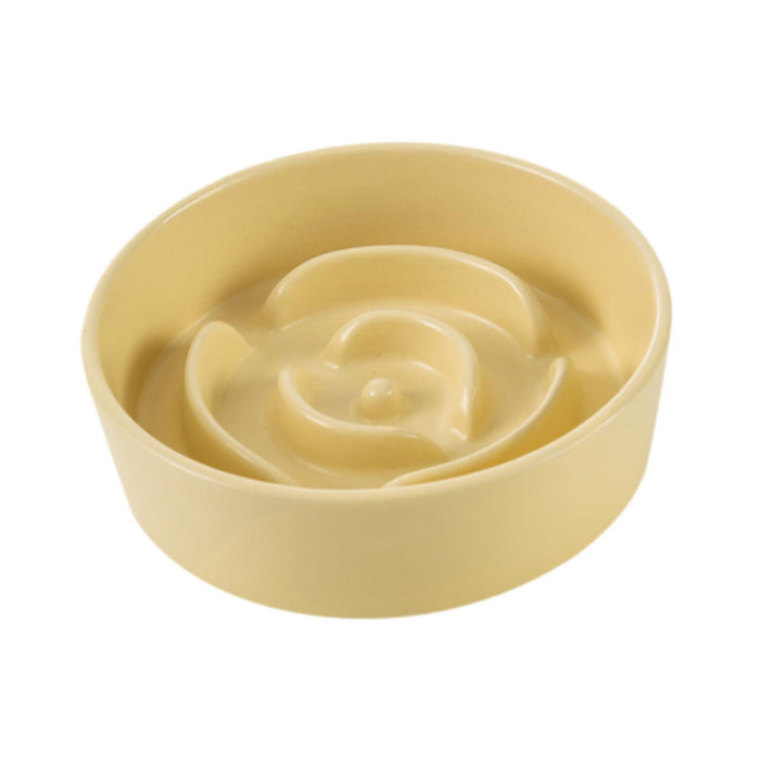 Crofta Slow Feeder Dog Bowl Pet Cat Dog Bowl for Dogs Pets Accessories Kitty yellow