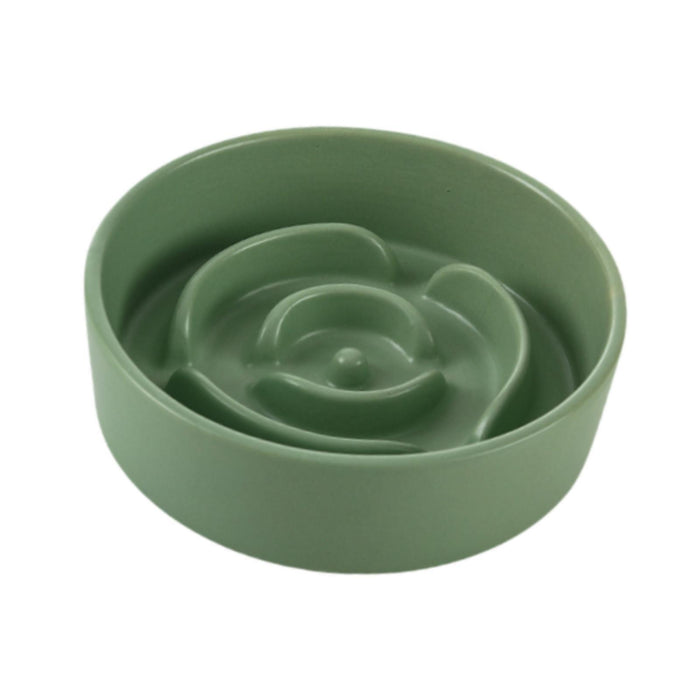 Crofta Slow Feeder Dog Bowl Pet Cat Dog Bowl for Dogs Pets Accessories Kitty green