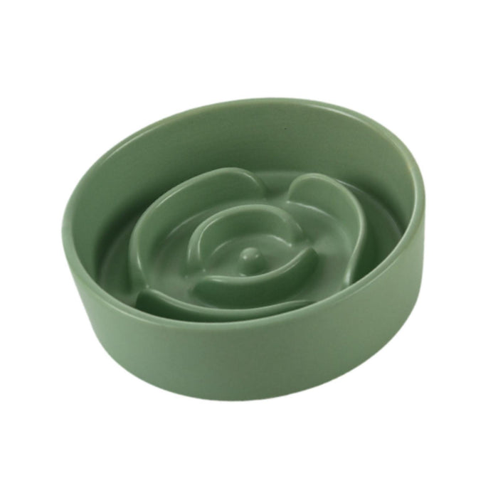 Crofta Slow Feeder Dog Bowl Pet Cat Dog Bowl for Dogs Pets Accessories Kitty green