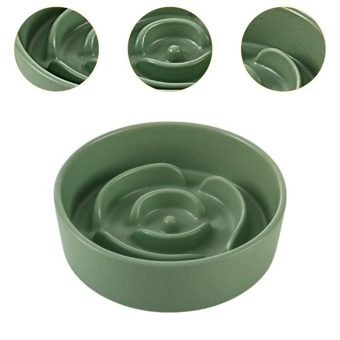 Crofta Slow Feeder Dog Bowl Pet Cat Dog Bowl for Dogs Pets Accessories Kitty green