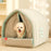 Crofta Enclosed Warm Pet Cave Pet Supplies Cat House for Animals Kitten Indoor Cats S