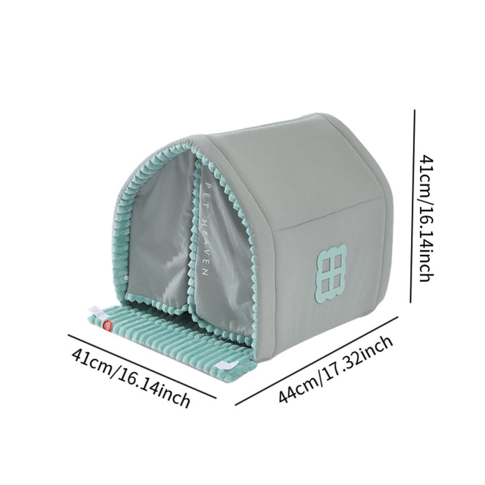 Crofta Enclosed Warm Pet Cave Pet Supplies Cat House for Animals Kitten Indoor Cats M