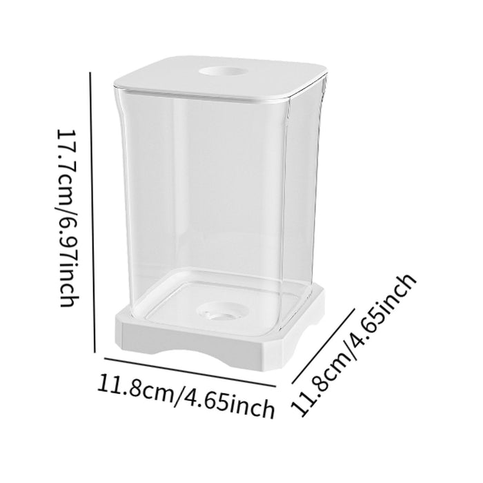 Crofta Betta Fish Tank Transparent Small Desktop Aquarium for Home Living Room Frog White