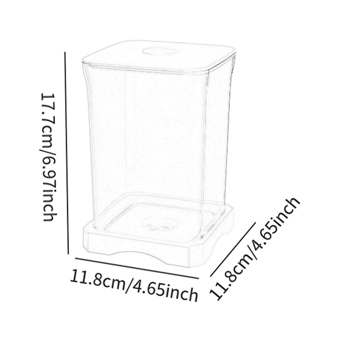 Crofta Betta Fish Tank Transparent Small Desktop Aquarium for Home Living Room Frog Black