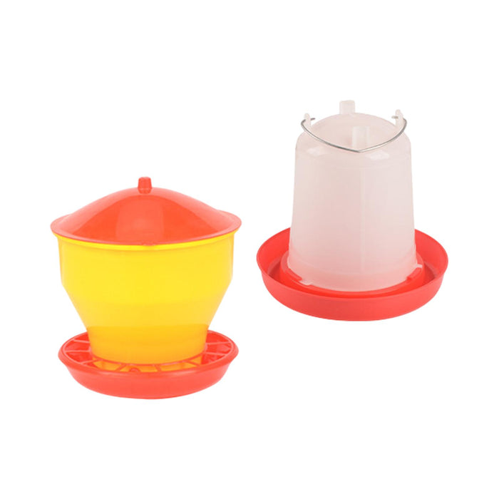 Crofta Chicken Feeder and Water Feeder Automatic Blanking Bucket for Duck Chook Hen