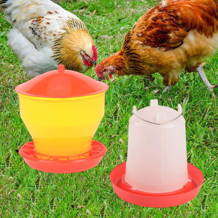 Crofta Chicken Feeder and Water Feeder Automatic Blanking Bucket for Duck Chook Hen