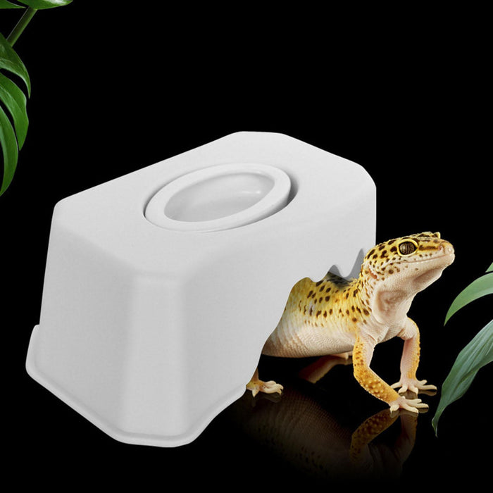 Crofta Reptile Hide Easy to Clean Reptile Hideout for Reptiles Bearded Dragon White