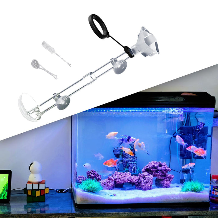 Crofta Fish Feeder Acrylic Feeding Supplies Aquarium Shrimp Feeding Tube for Shrimp L