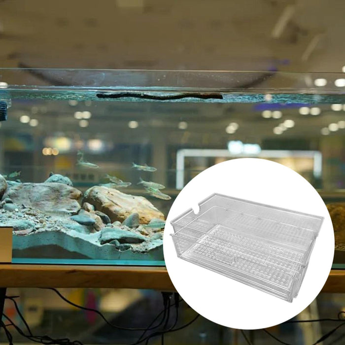 Crofta Aquarium External Filter Drawer Drip Tray Filtration Box Drip Water Flow Box Clear