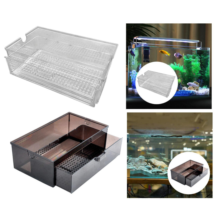 Crofta Aquarium External Filter Drawer Drip Tray Filtration Box Drip Water Flow Box Clear