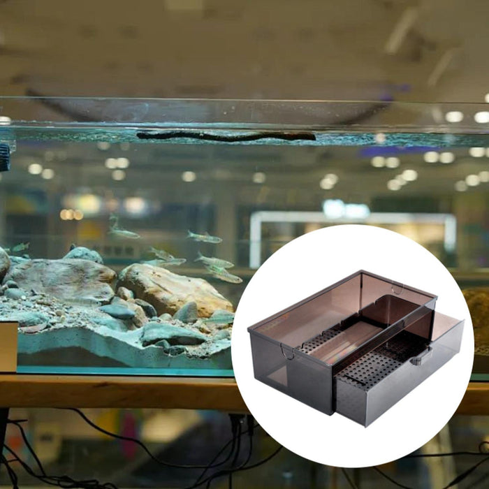 Crofta Aquarium External Filter Drawer Drip Tray Filtration Box Drip Water Flow Box Brown