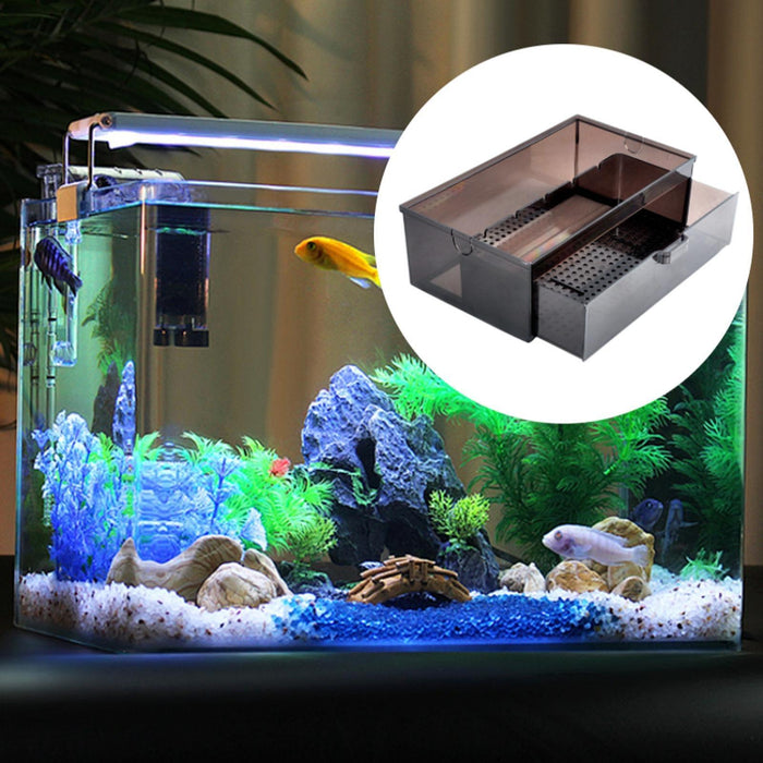 Crofta Aquarium External Filter Drawer Drip Tray Filtration Box Drip Water Flow Box Brown