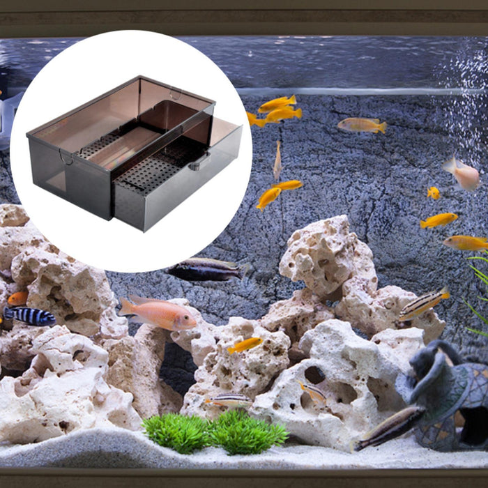 Crofta Aquarium External Filter Drawer Drip Tray Filtration Box Drip Water Flow Box Brown