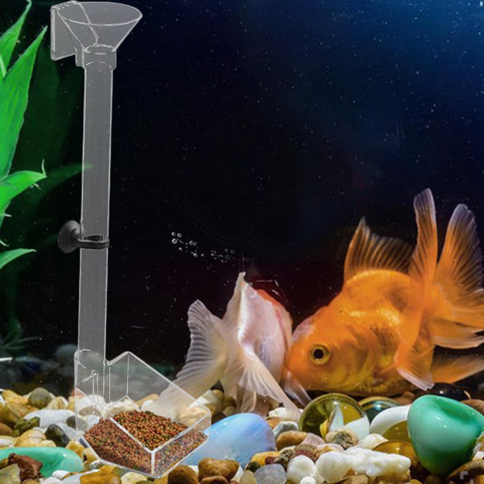 Crofta Fish Feeder Bowl Easy to Use Aquarium Feeder Tube for Spiders Household 22cm